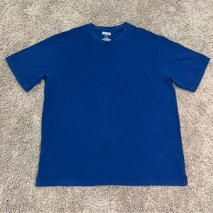 Duluth Trading Co Relaxed Fit Longtail Pocket T Shirt Mens Large L Blue Thick